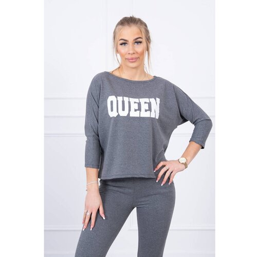 Kesi Set with Queen print graphite Slike