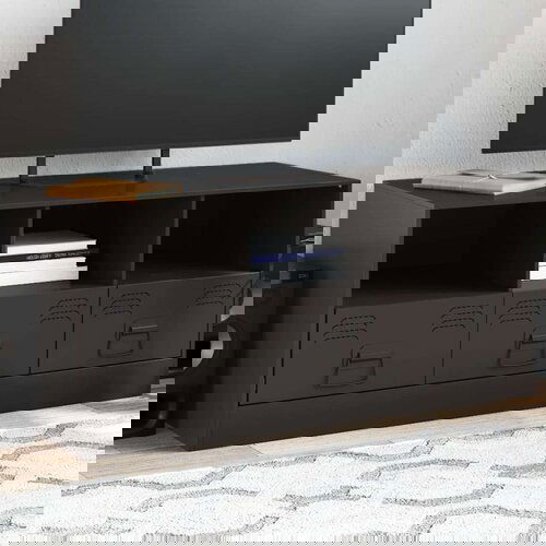Furnova TV omarica črna 99x39x44 cm jeklo, (21922941) Slike