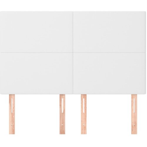  Uzglavlje Bijelo 144x5x118/128 cm Imitacija kože Slike
