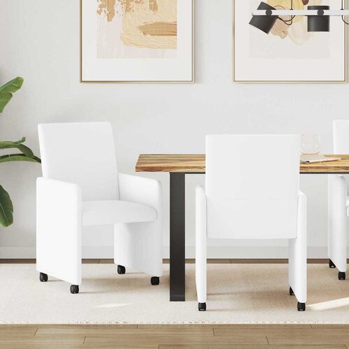  Blagovačke stolice s kotačima 2 pcs Bijelo 57 x 66 x 94 cm Cijene