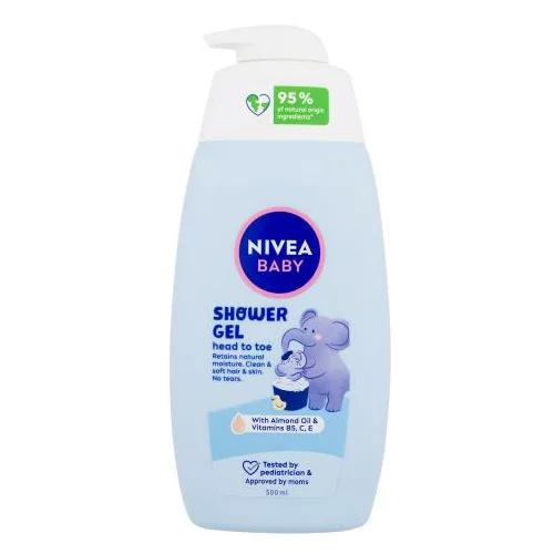 Nivea Baby Head To Toe Shower Gel nježni gel za tuširanje za tijelo i kosu 500 ml za otroke