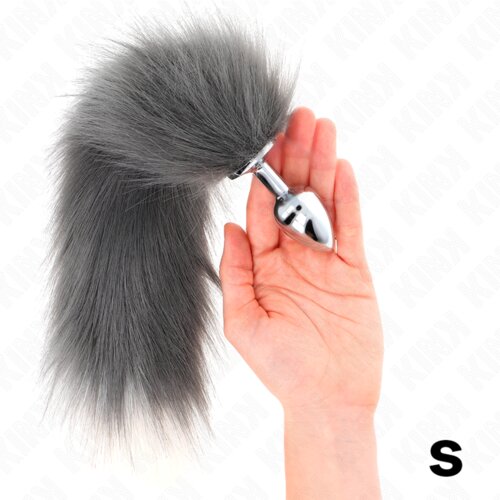 Kink Analni Čep With Tail Grey/white (s) Slike