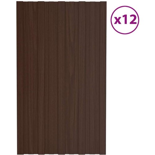 Krovni paneli 12 kom od pocinčanog čelika smeđi 80 x 45 cm Cijene