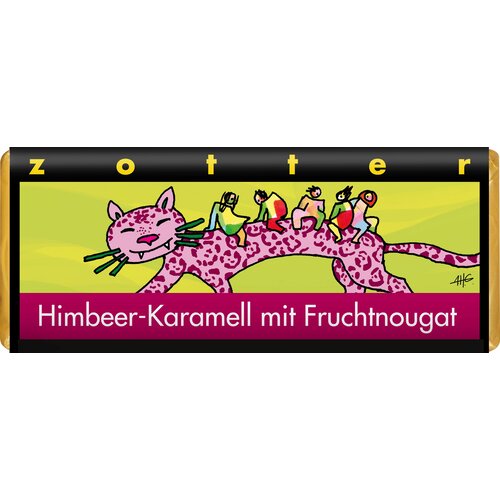 Zotter Schokoladen Bio čokolada - "Malinova karamela s sadnim nugatom" - 70 g Cene