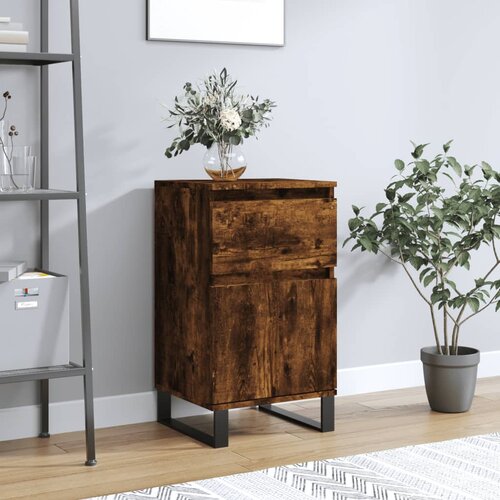 VidaXL Komoda dimljeni hrast 40x35x70 cm inženirski les Slike