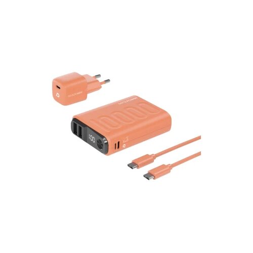 REAL POWER PB-10000 Power Pack powerbank (rezervna baterija) 10000 mAh Li-Ion USB, USB-C&amp;reg; narančasta Slike