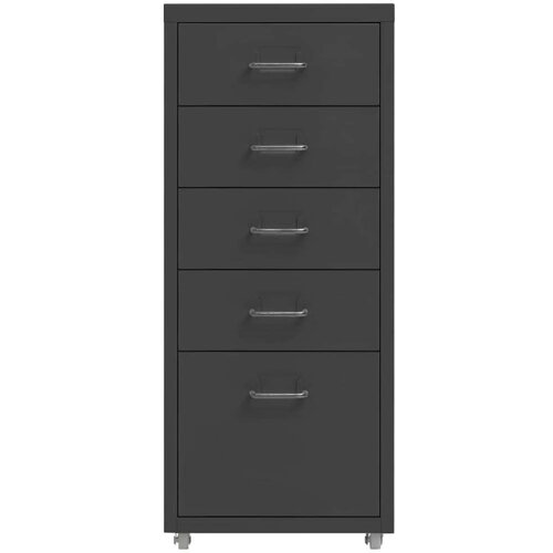 VidaXL mobilni ormarić za spise antracit 28 x 41 x 69 cm metalni Slike