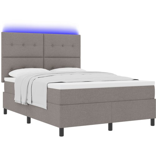 vidaXL Box spring krevet Sivo-smeđa 140 x 200 cm tkanina Cene