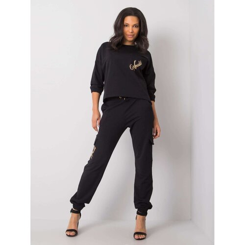 Fashion Hunters Black women&amp;#039;s tracksuit set Slike