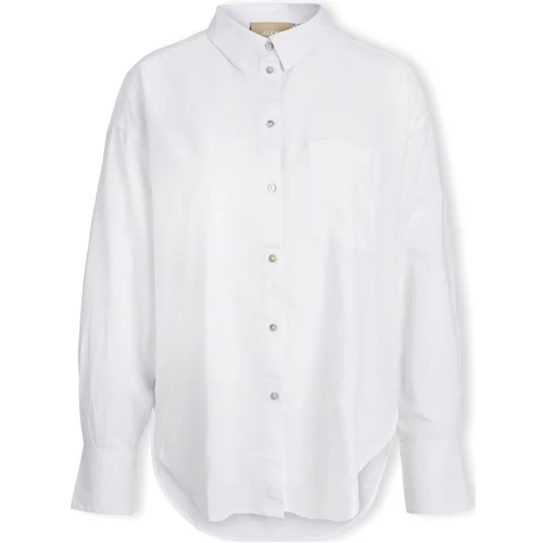 JJXX Topi & Bluze Jamie Linen Shirt L/S - White Bela