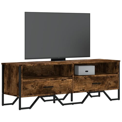 VidaXL TV ormarić boja dimljenog hrasta 122x34x41 cm konstruirano drvo Slike