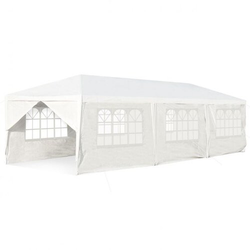  Vrtni paviljon 3x9m, &amp;scaron;otor za zabave, poročni &amp;scaron;otor, UV za&amp;scaron;čitni &amp;scaron;otor - bel Slike