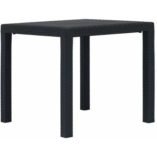 vidaXL Vrtni stol antracit 79 x 79 x 72 cm plastika s izgledom ratana