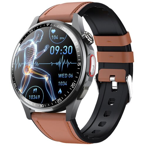 INF F240 pametna ura &ndash; anodikiran aluminij in usnje, 1.55" zaslon Brown, (5000348607) Cene