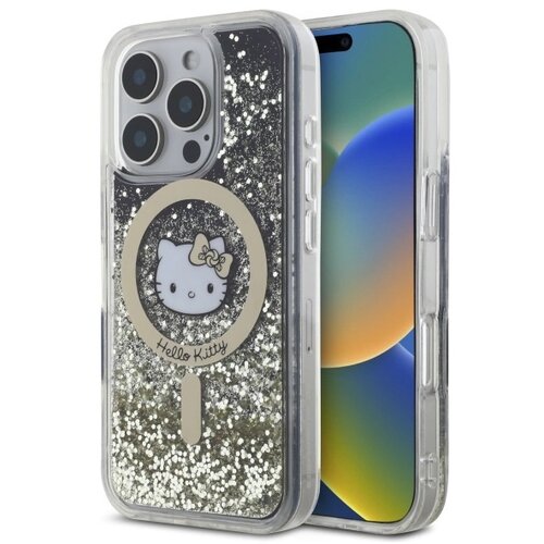 Hello Kitty OVITEK LIQUID GLITER FEVER ZA MAGSAFE OVITEK ZA IPHONE 16 PRO ZLAT, (21896995) Cene