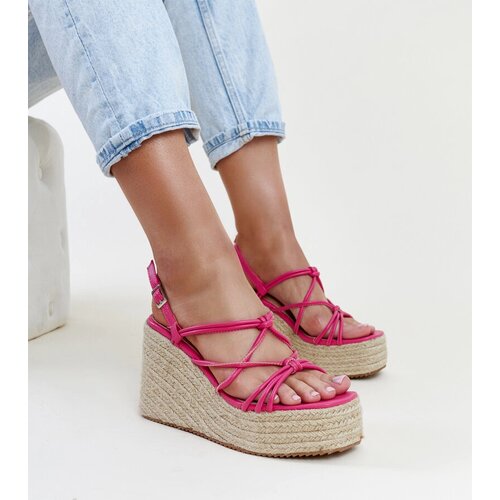 Gemre Dark pink wedge sandals Mara Cene