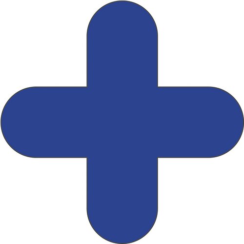  Talne oznake iz PVC-ja, oblika križa, DE 50 kosov, modra Slike