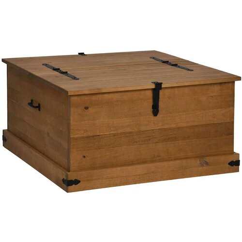 VidaXL skrinja za shranjevanje halden 91x91x47 cm masivni les, bor Slike