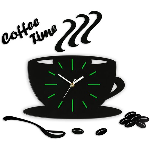 Moderna stenska ura Green Satin Cup NH039 (dekorativne stenske) Cene