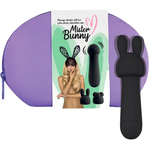 Feelztoys Mister Bunny - mini vibrator za masažu (crni)