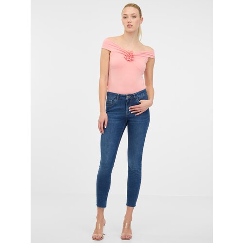Orsay Light Pink Women's Short Sleeve T-Shirt with Applique - Women's Cene