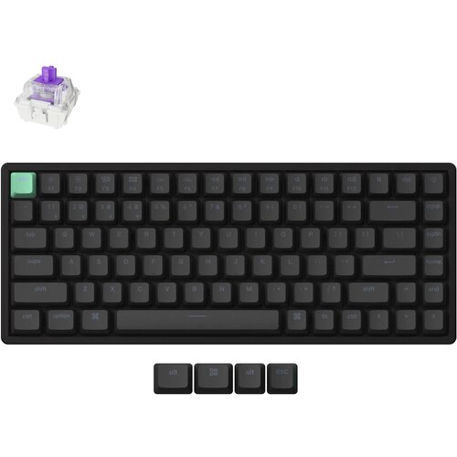 KEYCHRON K2 HE Brezžična Magnetna Switch Tipkovnica, Gateron Double-Rail Magnetic Nebula Switch, Keycaps Shine-Through, US Layout, K2H-Q1, (21734783) Slike