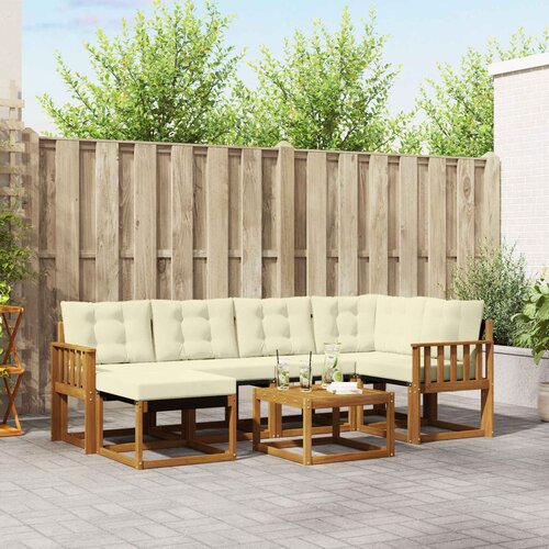  Set vanjskih sofa 7 kom. Prirodna i krem Cijene