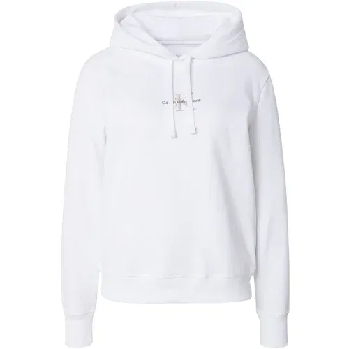 Calvin Klein Jeans Sweater majica sivkasto bež / tamo siva / bijela
