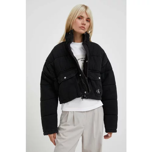 Calvin Klein Jeans Traper jakna za žene, boja: crna, za zimu