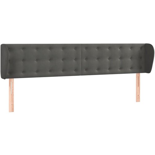 Maison Chic Vzglavna omarica - Nočna omarica - Posteljna omarica z ušesi temno sivo 203x23x78/88 cm žamet, (21709943) Cene