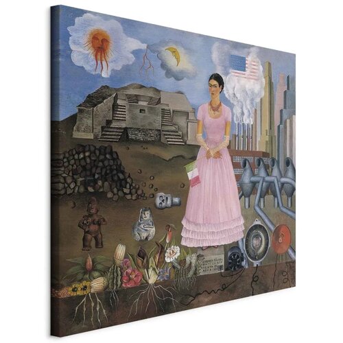 Slika - Frida Kahlo – Self-Portrait on the Borderline Between Mexico and the United States 60x60 Na talijanskom platnu Cene