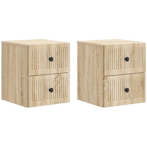  Stenski nočni omarici 2 pcs Sonoma hrast 33 x 34,5 x 40 cm, (5000209515) Cene