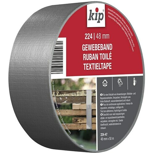 KIP Sivi lepilni trak 224 (Vodoodbojen, 50 m x 48 mm x 0,17 mm, Laminiran polietilen, Temperaturna odpornost: 75 &deg;C) Cene