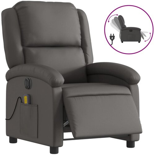 Maison Chic Električni naslanjač - Relax naslanjač sivo pravo usnje, (22061969) Cene