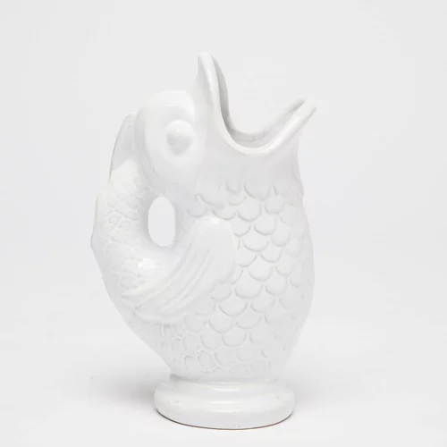 Velvet Atelier bijela ručno rađena vaza Pez