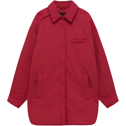 Pull&Bear Prijelazna jakna karmin crvena