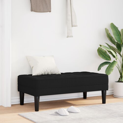 vidaXL Klop Črna 113x57x39 cm Tkanina Cene