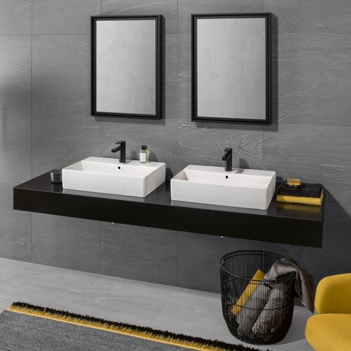 Villeroy Boch 4A076001 Memento 2.0 60 x 42 cm nadpultni keramični umivalnik z odprtino za armaturo Slike