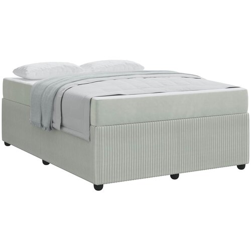  Krevetna konstrukcija Svijetlo siva 140 x 200 cm tkanina Svjetlosiva Slike