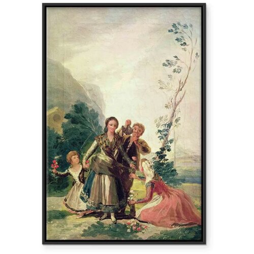 Slika - Francisco Goya &amp;ndash; Spring or the Flower Seller 60x90 U crnom drvenom okviru Slike