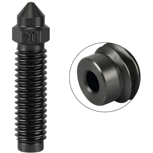 Aldor Hardened Steel Nozzle &amp;ndash; Kompatibilna sa Elegoo Centauri Carbon 2x 0,2 / 0,4 / 0,6 / 0,8 mm Slike