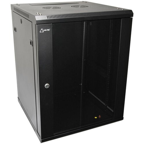 LAN-TEC WM.6615.B - zid, presavijeni, 15U, 600 x 600, staklo Slike
