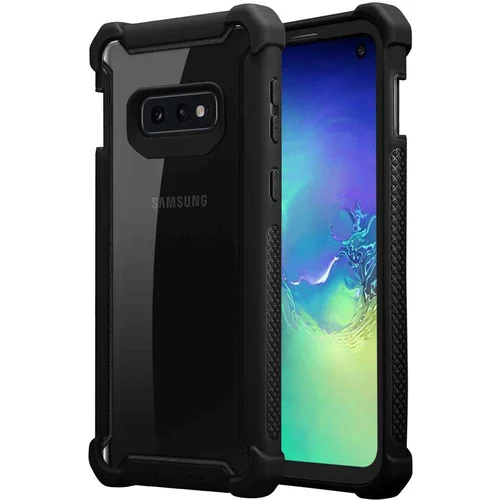 Cadorabo Case, združljiv s Samsungom v Alder Black-2-in-1 zaščitni pokrov s silikonskim robom TPU in akrilnim steklom, (20566208)