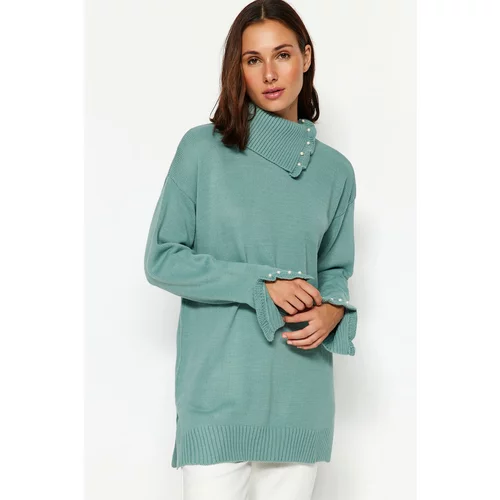 Trendyol Sweater - Green - Relaxed fit