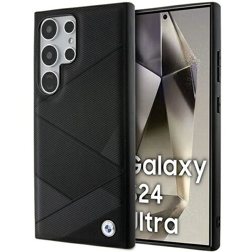 BMW ETUI SIGNATURE LEATHER CROSSING LINES PATTERN NA SAMSUNG GALAXY S24 ULTRA - CZARNE, (21896795) Cene