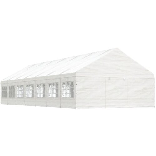 vidaXL Paviljon s streho bel 15,61x5,88x3,75 m polietilen Cene