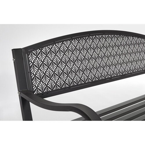 BIZZOTTO Antracitno siva metalna vrtna klupa Lizette &amp;ndash; Slike
