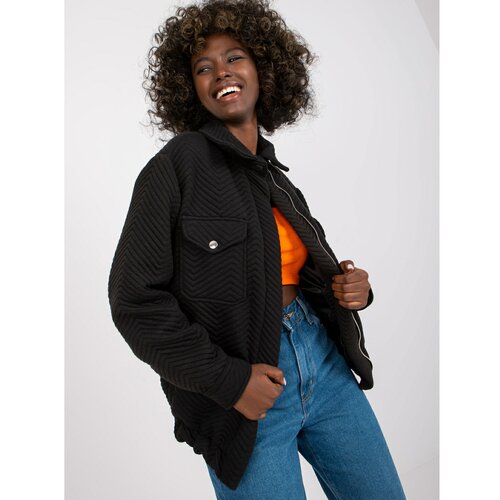 Fashion Hunters Tivoli RUE PARIS black transitional quilted jacket Slike