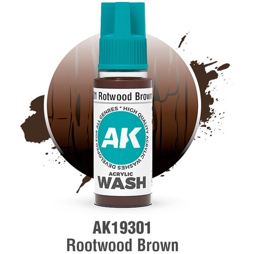 AK Interactive Rotwood Brown Wash 18ml - Master Acrylic Wash AK19301 Cene