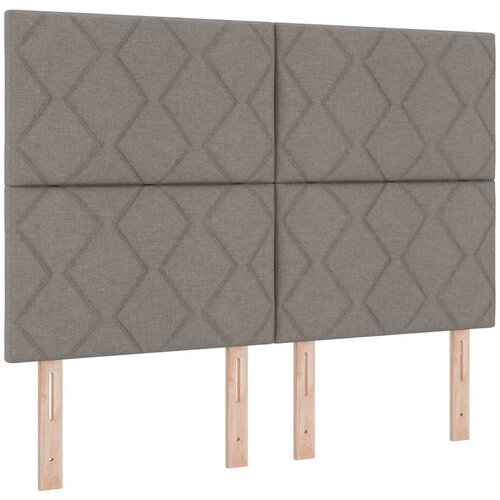VidaXL Vzglavje z LED lučmi z vzglavjem Taupe 144 cm blago, (5000043892) Slike